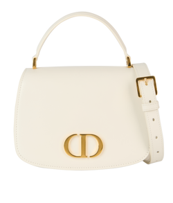 30 Montaigne Avenue bag, Leather, White,10MA0274, DB/AC/S, 3*